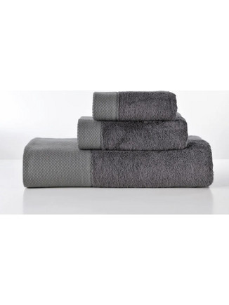 Down Town Home Σετ Πετσέτες Μπάνιου 3τμχ Rosa COLD GREY Βάρους 600gr/m
