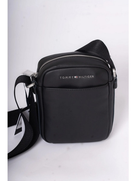 Tommy Hilfiger City Mini Reporter Ανδρική Τσάντα Ώμου / Χιαστί Μαύρη AM0AM01941-002