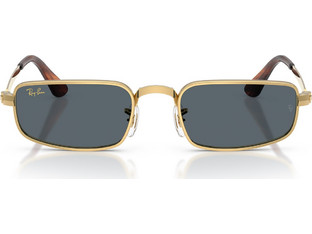 Ray-Ban RB3927 001/R5 Ανδρικά Γυαλιά Ηλίου Ορθογώνια Μεταλλικά Χρυσά με Μπλε Φακό