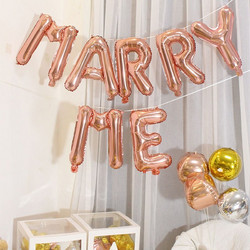 Σετ ροζ-χρυσά Μπαλόνια Marry Me (7 τεμ)