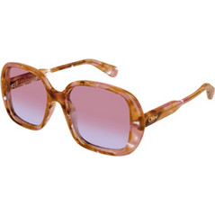 Chloe CH0222S 006 Γυναικεία Γυαλιά Ηλίου Τετράγωνα Κοκάλινα Καφέ με Ροζ Φακό