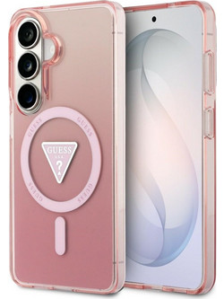 Guess IML Gradient Triangle MagSafe Θήκη Samsung Galaxy S26 Pink (GUHMS26SHGTMLCGP)