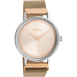Oozoo Timepieces Γυναικείο Ρολόι με Ροζ Χρυσό Μεταλλικό Μπρασελέ C10682