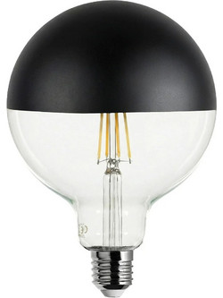 Creative Cables Λαμπτήρας LED Maria G125 4,8W 806Lm Filament E27 2700K Ρυθμιζόμενης έντασης - Μαύρο - Creative Cables - FL-LEDGMNER