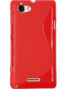 Θήκη TPU Gel S-Line για Sony Xperia L Κόκκινο (OEM)