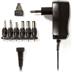 Nedis 233-0065 Ρυθμιζόμενο Universal Τροφοδοτικό 12V 0.6A με σετ βυσμάτων (ACPA006)