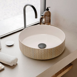 Νιπτήρας στρογγυλός επικαθήμενος Icon Dinan Baboo 38x13cm 92705DCBBAT