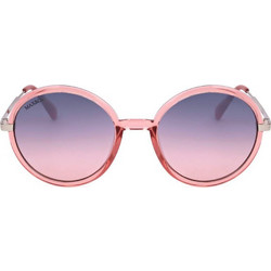 Max & Co MO0064 72B Γυναικεία Γυαλιά Ηλίου Στρογγυλά Μεταλλικά Ασημί Ροζ με Μωβ Polarized Φακό