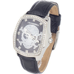 Chronotech Γυναικείο Ρολόι με Μαύρο Δερμάτινο Λουράκι CT7896LS-102