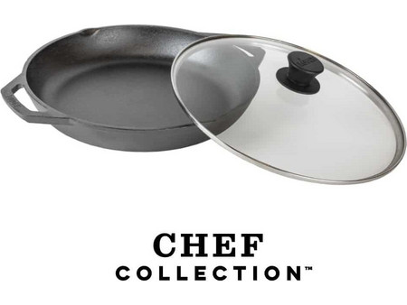 Lodge Chef Collection Τηγάνι Μαντεμένιο Αντικολλητικό με Καπάκι 30.5cm/3lt