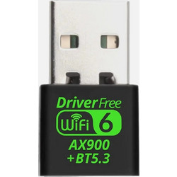 NORDIC USB 2.0 Προσαρμογέας Wi-Fi 6 + Bluetooth 5.3 Διπλής Ζώνης - 600 Mbps, 2,4 & 5 GHz
