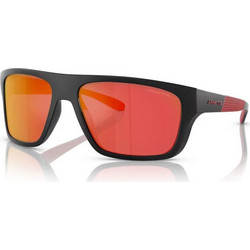 Arnette AN4330 27536Q Ανδρικά Γυαλιά Ηλίου Τετράγωνα Κοκάλινα Μαύρα με Πορτοκαλί Polarized Φακό