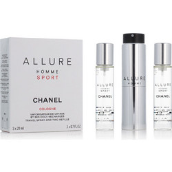 Chanel Allure Homme Sport Eau de Toilette Refillable 20ml + Refill 2x20ml