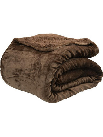 Κουβέρτα Epavlis Διπλής Όψης Velour με Sherpa 3030 Υπέρδιπλη Χρ.Chocola 220Χ240