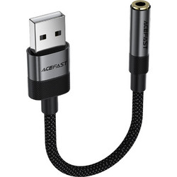 Acefast J13 Αντάπτορας USB-A Male σε Jack 3.5mm Female - Χρώμα: Μαύρο
