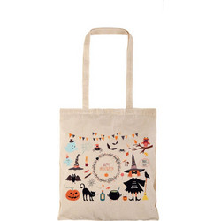 Τσάντα αγοράς (NATURAL) με μακριά χερούλια HALLOWEN2
