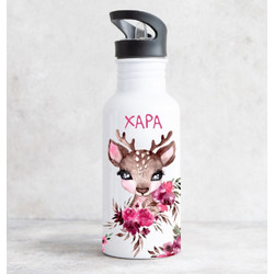 Polo Laken Tritan Jannu Ελαφάκι Παιδικό Μπουκάλι Πλαστικό BPA Free με Καλαμάκι Lime 450ml