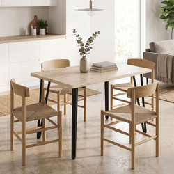Τραπέζι Xana Megapap χρώμα travertine 120x70x77,5εκ