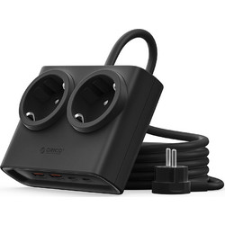 Orico PDC25 25W 6in1 Power Strip 2x AC + 2x USB-A + 2x USB-C - Black
