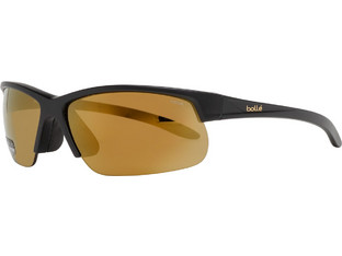 Bolle 12516 Ανδρικά Γυαλιά Ηλίου Μάσκα Κοκάλινα Μαύρα με Καφέ Φακό
