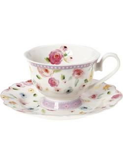 Cryspo Trio Primavera Φλιτζάνι Τσαγιού Πορσελάνης Μωβ 200ml 28.096.16