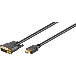 GOOBAY καλώδιο DVI-D σε HDMI 51580, 2m, μαύρο