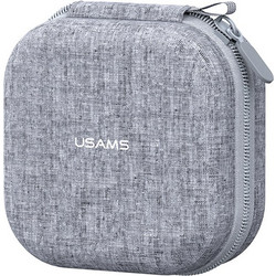 USAMS θήκη οργάνωσης ακουστικών Bluetooth ZB351, 9.5x9.5x5cm, γκρι