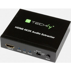 Techly IDATA HDMI-EA4K Διαχωριστής Ήχου HDMI 4K 60Hz - SPDIF Οπτικός, 3.5 mm Stereo & HDR