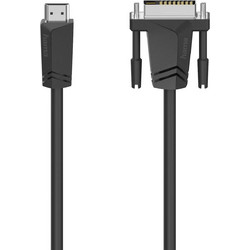 HAMA Cable DVI-D male - HDMI male 1.5m Μαύρο (00205018)