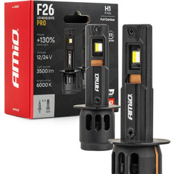 AMiO - Λάμπες LED F26 Pro Series H1 12/24V 68W 2900-3550lm 6.000K Full Can-Bus Plug&Play - 2 Τεμ. (04869/AM)