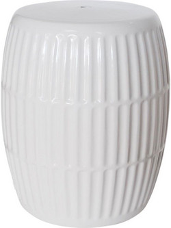 Τραπεζάκι Βοηθητικό Ριγέ 00.03.34030 Φ33x43cm White