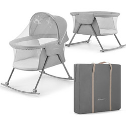 Kinderkraft Lovi Λίκνο με Στρώμα Γκρι