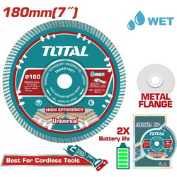 Wadfow TAC061801 Διαμαντόδισκος Υγρής Κοπής 180x22.2x2.2mm Λεπτός Μάρμαρο & Γρανίτη