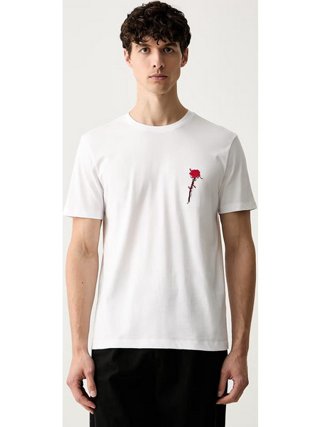 Ανδρικό T-shirt με Λαιμόκοψη Λευκό Hugo 50574447-100