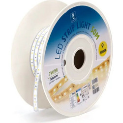 Αδιάβροχη Ταινία LED 50m Θερμό Φως 3000K IP65