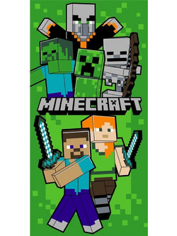 Minecraft Παιδική Πετσέτα Θαλάσσης Πολύχρωμη 70x140cm 01486