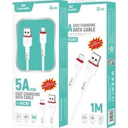 Leewello SJX-210 Charcing Data Cable Micro Λευκό 1m