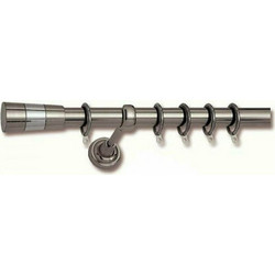 Πτυσσόμενη κουρτινόβεργα Νο1 Φ22-25 140-250cm νικελ/νικελ ματ