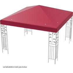 Costway Ανταλλακτικό Κάλυμμα Κιόσκι με Velcro 300 x 300 εκ. Μπορντό NP12534WINE