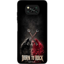 Sonique Men's Edition Θήκη για Xiaomi Poco X3 NFC / Poco X3 Pro με Σχέδιο «Born to Rock»