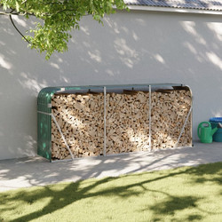 vidaXL Θήκη για Κορμούς από Ατσάλι - Πράσινο, 234 x 45 x 100 cm