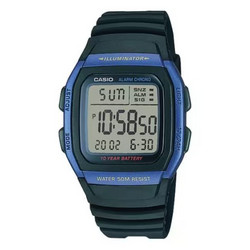 Casio Youth Ψηφιακό Ανδρικό Ρολόι Χρονογράφος με Μαύρο Καουτσούκ Λουράκι W-96H-2AVDF
