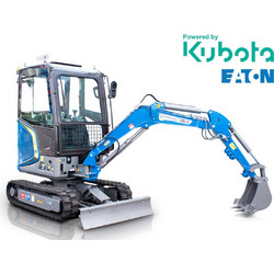 Μίνι εκσκαφέας με καμπίνα A/C 2.7T, Kubota Diesel, περιστροφή μπούμας, πτυσσόμενες ερπύστριες, πλαϊνούς μοχλούς χειρισμού και γραμμή σφύρας EB27C-PRO