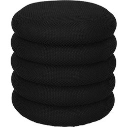 Σκαμπό Home Deco Factory Atom με Αποθηκευτικό Χώρο 37x42cm Black HD0426