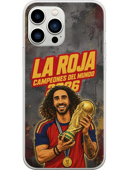 Θήκη La Roja Campeones del Mundo - Marc Cucurella iPhone 14 Pro Flexible TPU (Διάφανη Σιλικόνη)