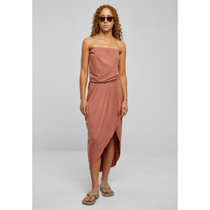 Urban Classics Midi Φόρεμα Μεταξωτό Καφέ TB1508