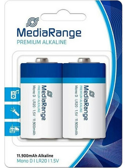 MediaRange Premium Alkaline D 2τμχ
