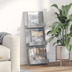 vidaXL Ράφι Περιοδικών Δρύς Sonoma 51x11x102 εκ Επεξεργασμένο Ξύλο - με-ράφι-σκυρόδεμα-γκρι-43-x-11-x-102