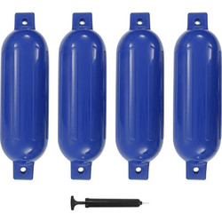 vidaXL Προφυλακτήρας Σκάφους 4 τεμ. από PVC - μπλε, O 14 x 51 cm