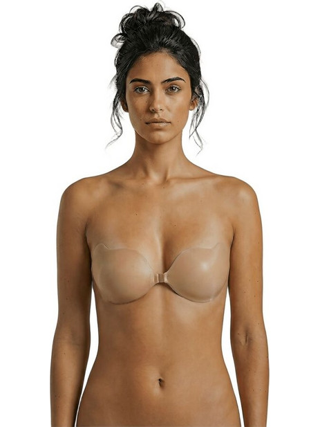 Bye Bra Plunge Support Σουτιέν για Βαθύ Ντεκολτέ Strapless Μπεζ